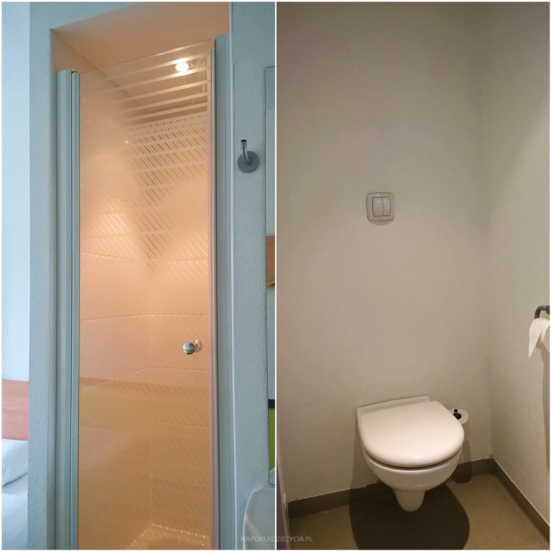 Wrocław na weekend: toaleta i prysznic w hotelu Ibis Budget Wrocław Południe